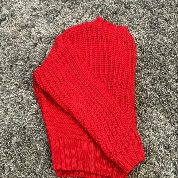 Garage Red Cable-knit Sweater Size XS Great Condition - Picture 3 of 5